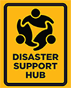 Disaster Support Hub sign